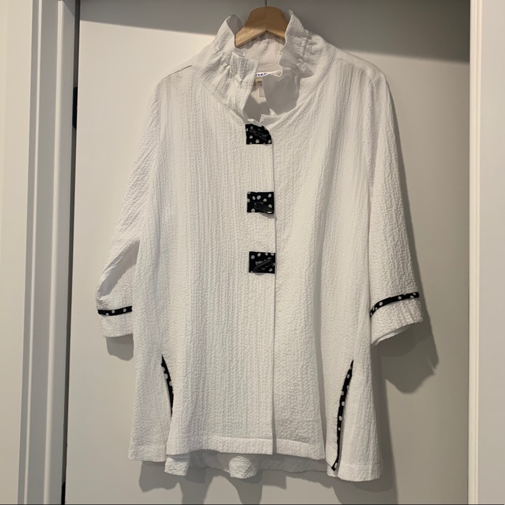 Black and White Blouse